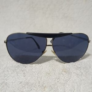 Giorgio Armani Aviator Sunglasses with Blue Lenses
